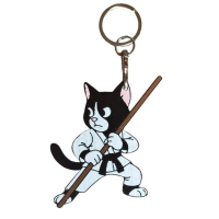 Karate kat sleutelhanger
